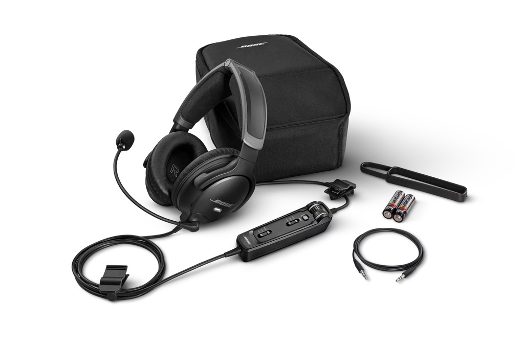 Bose A30 Aviation Headset 857641-3120, Bluetooth - Dual Plug (PJ), Straight Cable